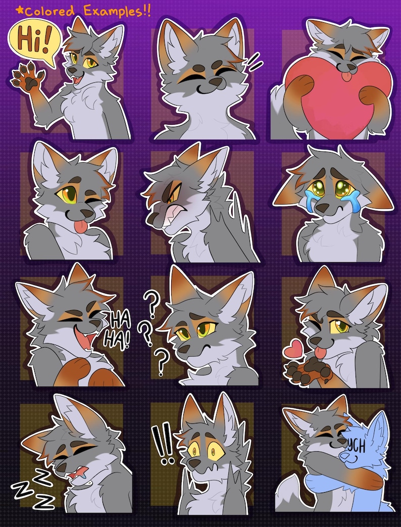 Sticker base base commsion will do one whole pack of 12 for $30 each please comment or pm  if interested