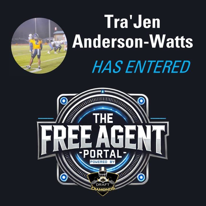 Tra’Jen Anderson-Watts has entered thefreeagentportal.com 
Now professional football teams (from 11 different leagues around the world) can search, evaluate, and contact him!  
#freeagency #elitefootball #thefreeagentportal #freeagent #freeagents 
<a href="/DraftDiamonds/">Draft Diamonds ™️</a>