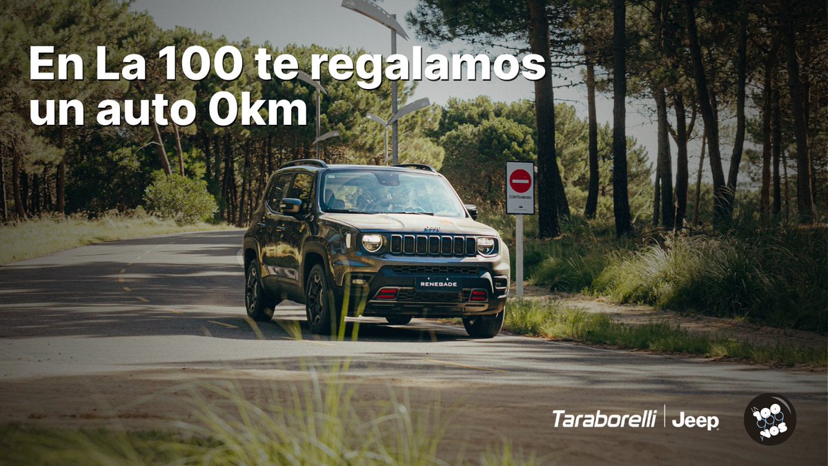 En La 100, un auto 0km de Taraborelli puede ser tuyo. Registrate en nuestra app CIENRADIOS y quedate escuchando La 100. En cualquier momento, escuchás el sonido de un auto y si sos el primero que te comunicás, te transformás en semifinalista.
la100.cienradios.com/concursos/en-l…