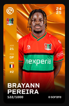 Quick giveaway for the #Sorare community after a disappointing crafting session.

. Joe Westley
. Brayann Pereira

To enter:
. Like and RT
. Follow <a href="/rossijgh/">Ross</a> 
. Comment your Sorare username and tag a friend.

Giveaway closes in 2 days time @ 7pm GMT (30th Oct)
Good luck!