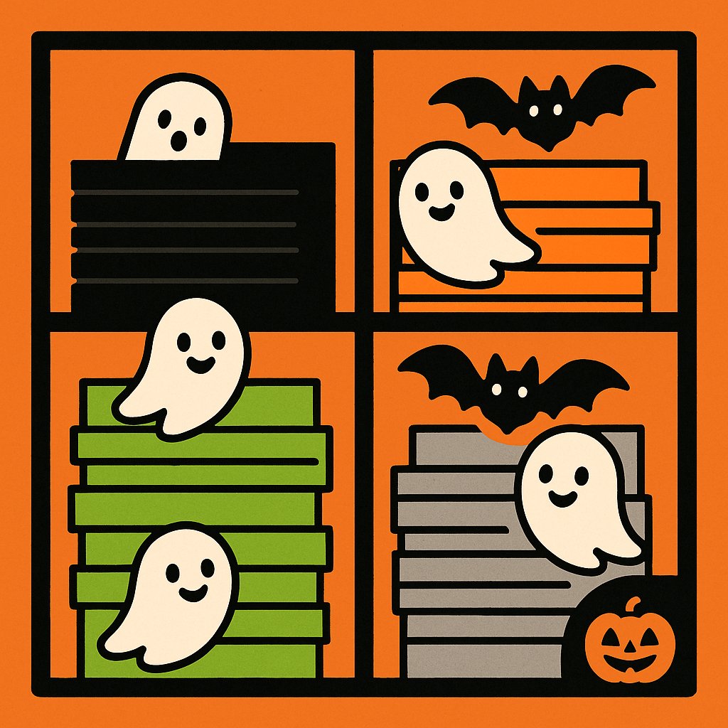 AstroPaper's tweet image. 👻 Spooky-good stock hiding in every corner. When your projects need bold colors and standout texture, our shelves are stacked with the best paper and envelopes! #AstroPaper #PaperLove #CreativePaper #DirectMailDesign #PrintInspiration #PaperSwatches #DesignWithPaper