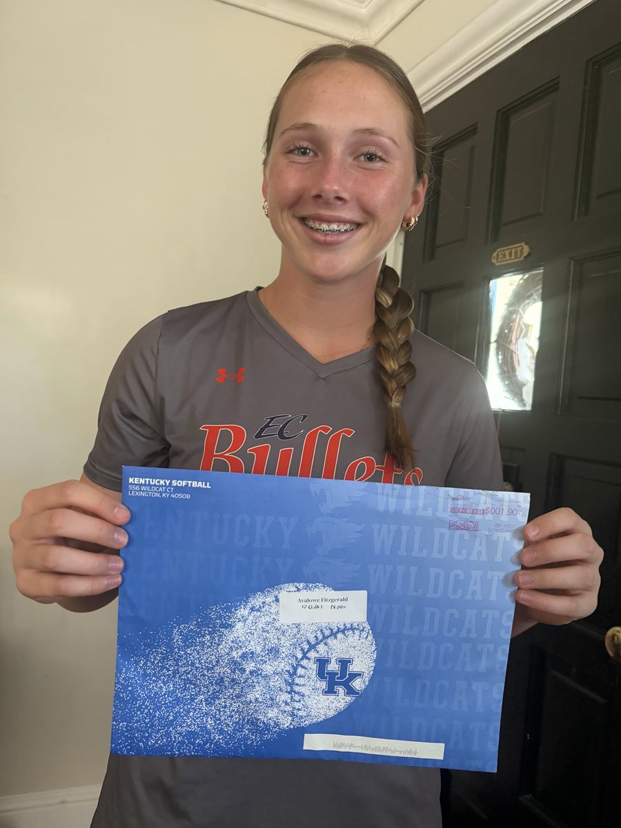 So grateful to come home from school to <a href="/UKsoftball/">Kentucky Softball</a> mail!! Thank you for the camp info! I’m so excited to tour the campus and learn more about your softball program! See you in January- GO CATS!  <a href="/UKCoachLawson/">Rachel Lawson</a>, <a href="/UKCoachHimes/">Kristine Himes</a>, <a href="/coachjb_18/">Molly Belcher</a>, <a href="/gbaalman25/">Grace Baalman</a>, <a href="/ecbullets16U/">EC Bullets Premier 16U Matt</a>,<a href="/ECB_Premier/">EC Bullets Premier</a>,