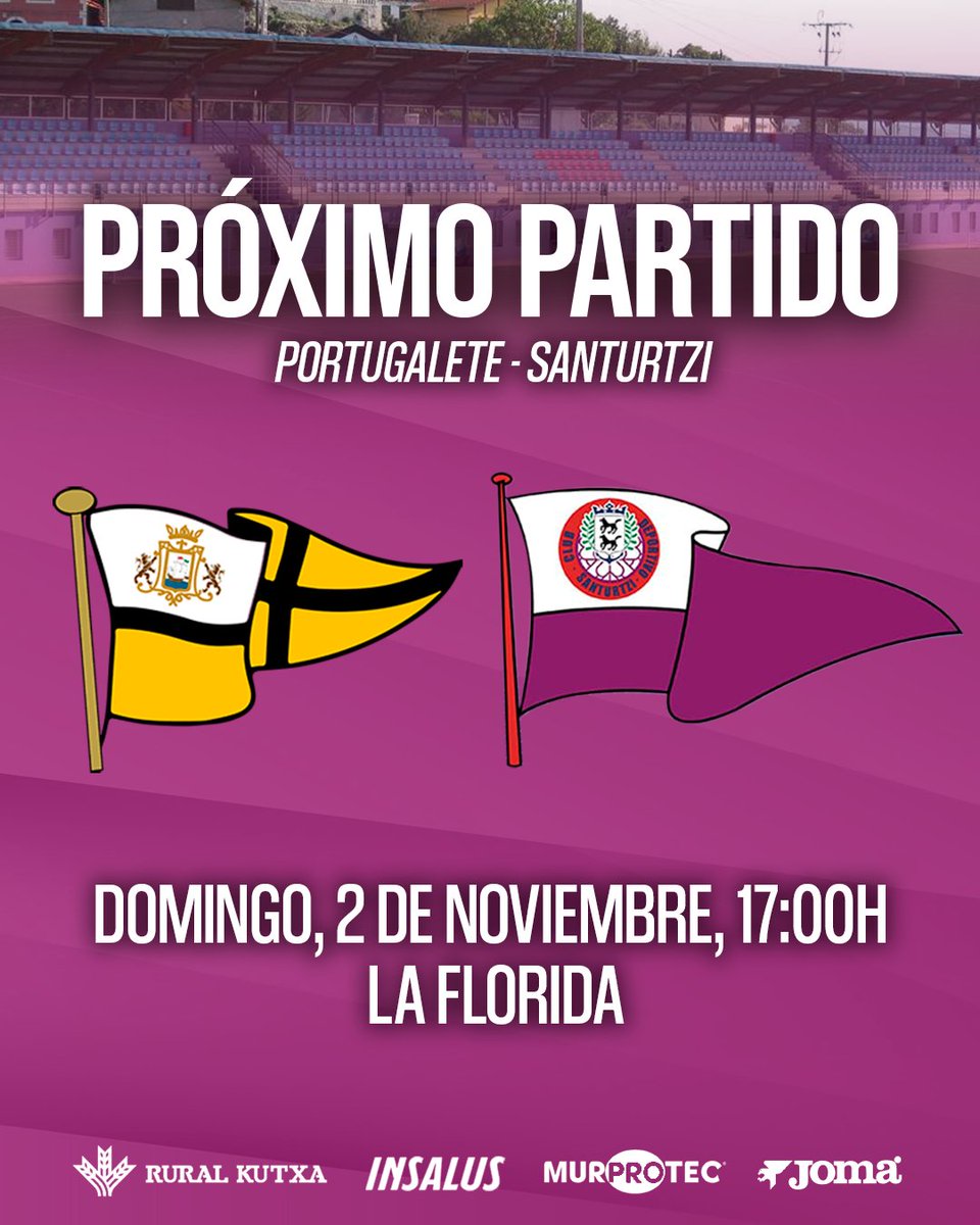HURRENGO PARTIDA!

🆚 <a href="/clubportugalete/">Club Portugalete</a>
🏟️ La Florida
🗓️ Igandea, 02/11
🕕 17:00h

#santurtziliga #goazenmoreak