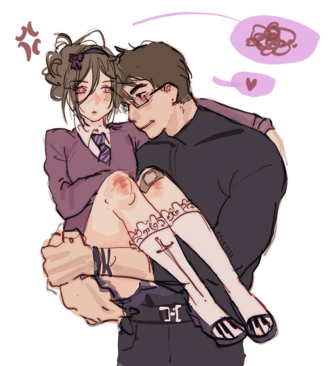 College prof au with the new caleb outfit 😖