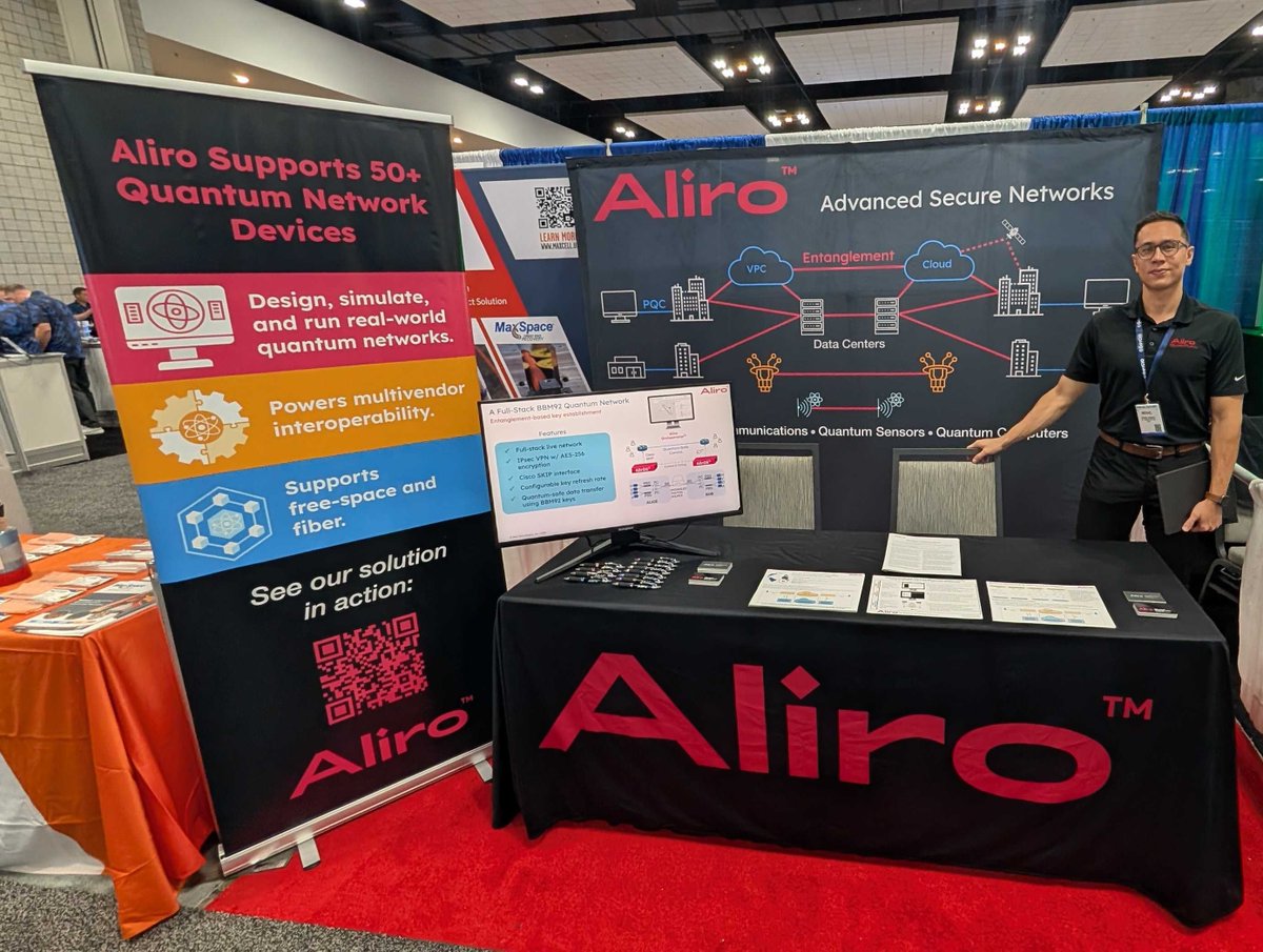 Aliro is exhibiting at TechNet Indo-Pacific 2025 this week!
Visit us at booth 1108 to find out how entanglement-based Quantum Secure Communications (QSC) protects data against Harvest Now Decrypt Later attacks, and how to deploy it on existing fiber to support operations.
