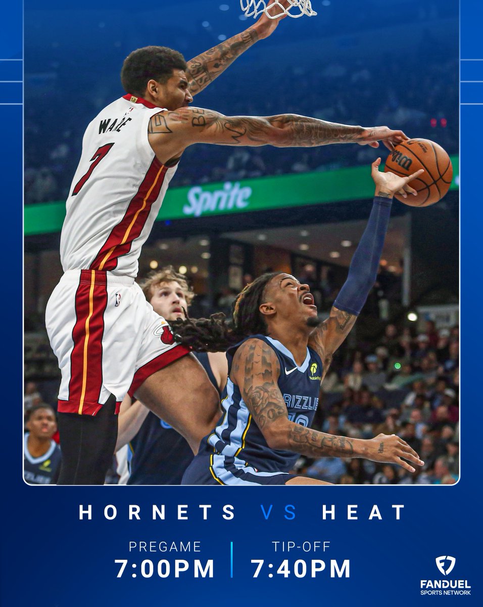 The @MiamiHeat are back in action tonight looking for their third straight win!

Pregame coverage starts at 7:00PM on FanDuel Sports Network #HEATNation