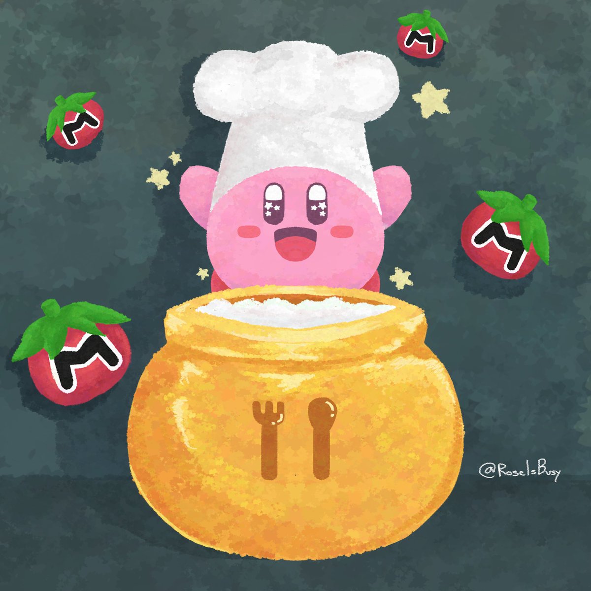 kirby is cooking something 😁