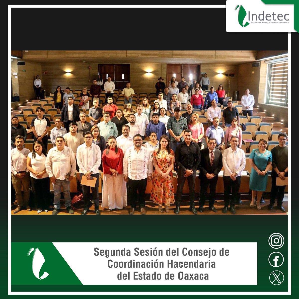 INDETEC participando en la Segunda Sesión del Consejo de Coordinación Hacendaria del Estado de Oaxaca. 27 de octubre de 2025
