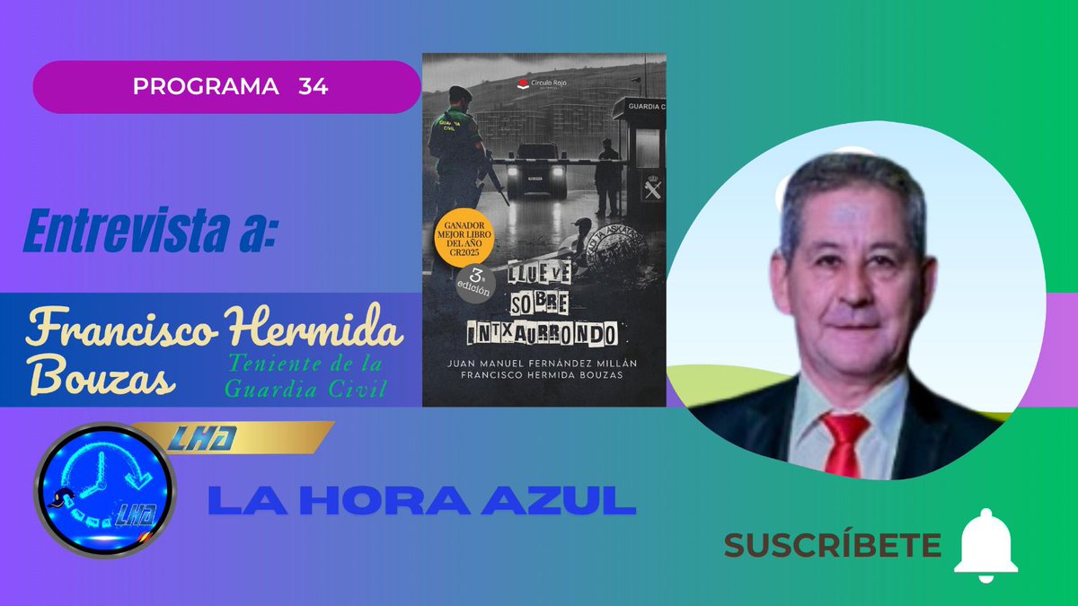 🆕 No te la pierdas. Mañana, miércoles, a las 12:00, en <a href="/esLaHoraAzul/">La Hora Azul</a> la entrevista con <a href="/BouzasHerm26703/">Francisco Hermida Bouzas</a>, teniente de la #GuardiaCivil.
👉🏻 Nos hablará de su libro “LLUEVE SOBRE INTXAURRONDO” y las experiencias reales en la lucha contra el terrorismo.
youtu.be/G3eSwGdVJ5I