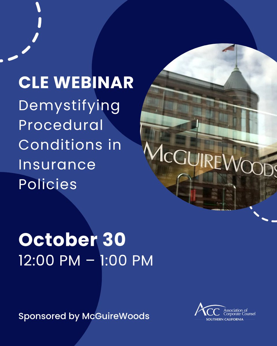 CLE Webinar: Demystifying Procedural Conditions in Insurance Policies – Tips for Avoiding Traps, Ensuring Compliance, and Maximizing Recovery

Panelists:
Shaun Crosner, Partner, McGuireWoods LLP
Christopher Pasich, Partner, McGuireWoods LLP