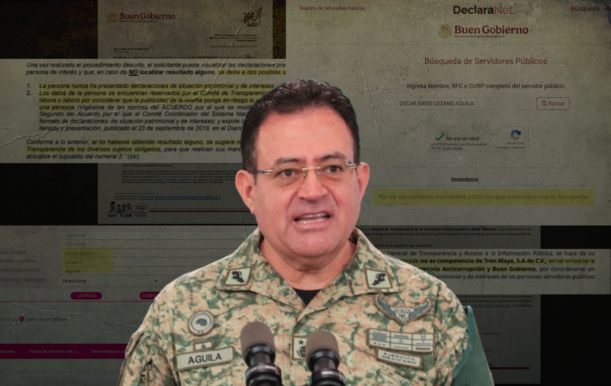 FrojiMX | Periodismo Independiente (@froji_mx) on Twitter photo #AbroHilo🧵 sobre como está desaparecida 🫥 la declaración patrimonial 📜 del general 🪖 Óscar David Lozano Águila🦅, director del Tren Maya 🚅
👇👇👇 #AbroHilo🧵 sobre como está desaparecida 🫥 la declaración patrimonial 📜 del general 🪖 Óscar David Lozano Águila🦅, director del Tren Maya 🚅
👇👇👇