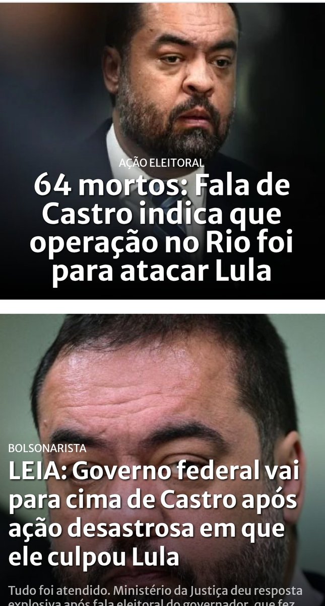 A população do Rio não está preocupada com debates ideológicos ou disputas entre partidos — ela quer segurança de verdade. 
Quer sair de casa sem medo, ver suas crianças estudando sem risco, poder trabalhar e viver sem ser alvo da violência.

A fala de Cláudio Castro deixa