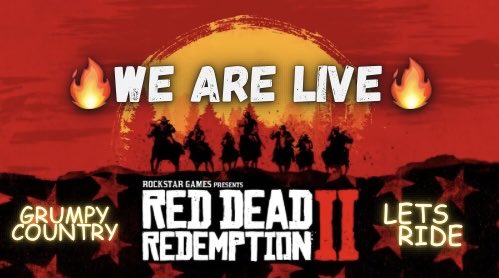 OneGrumpyBoi's tweet image. 🔥WE ARE LIVE!🔥

It’s time for us to take on the wild wild west in #RedDeadRedemption2

Lock in your butts, this is gonna be fun 🤠🍿 

#SmallStreamer
#SupportSmallStreamers

twitch.tv/onegrumpyboi 👈🏻