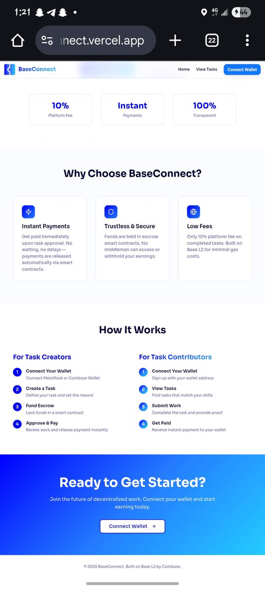 DChiefBuilder's tweet image. While others sleep, my team and I build.

The Creator Dashboard is shaping up, where creators post, manage, and review tasks seamlessly.

Building trustless opportunities on-chain.

           ⚡ Powered by Base 🟦

#BaseConnect #OnchainWork #Web3 #Base