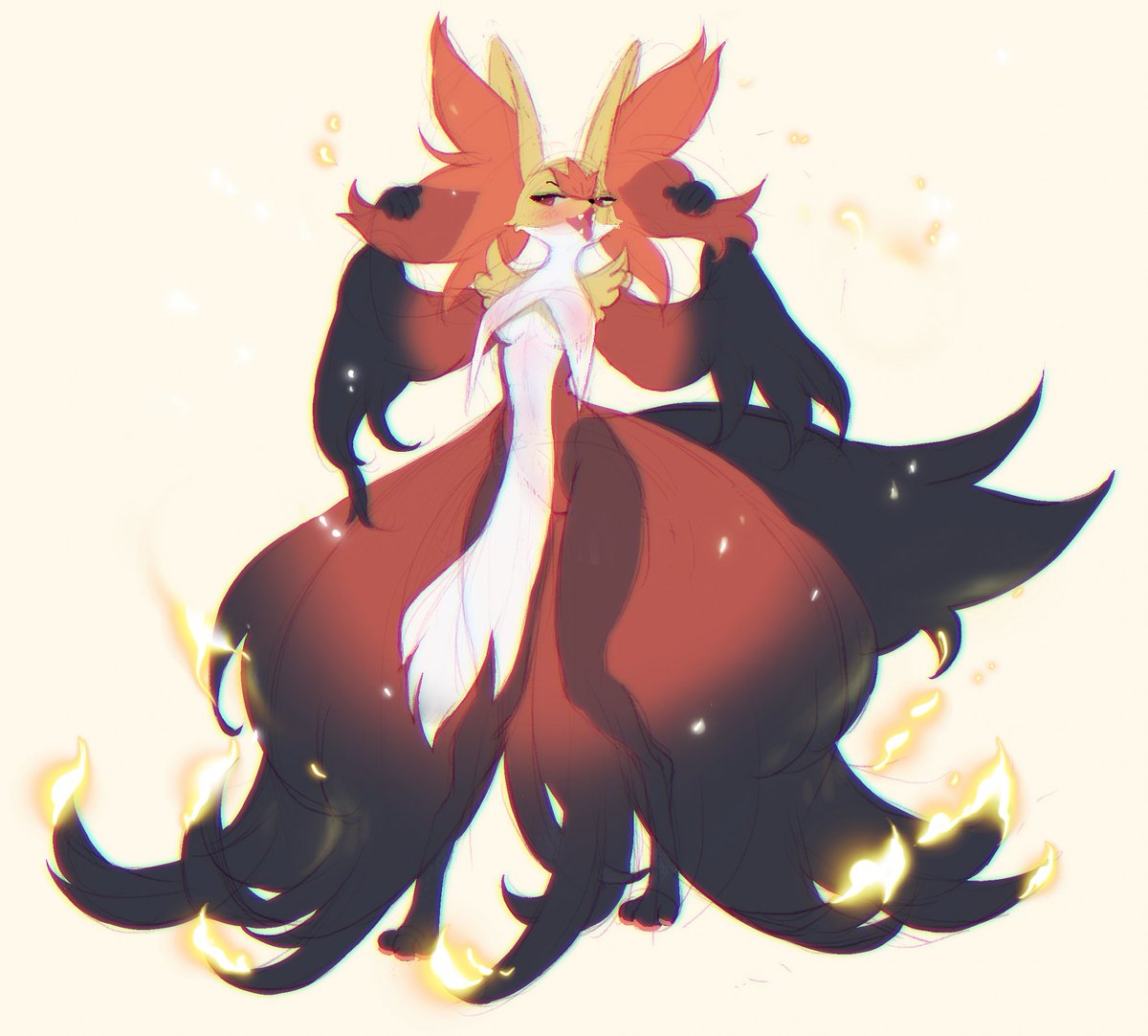 I didn't like the beard so I turned it into a collar
#delphox #megadelphox #pokemon