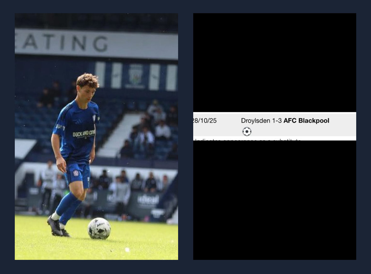 Great to see <a href="/Tosz_Topolski/">Anthony Topolski</a>  get his first goal for <a href="/AFCBlackpool/">AFC Blackpool</a> tonight away at Droylsden 😮‍💨👆📈⚽️