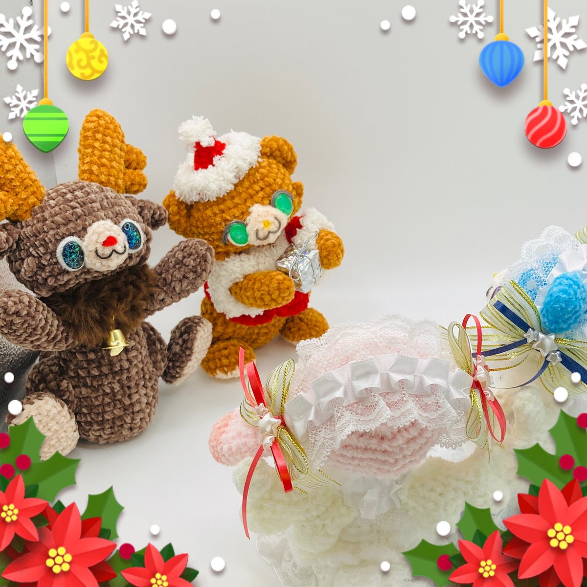 編みぐるみXmas♡壁飾り 編みぐるみXmas♡壁飾り みみぐる🐰 on X