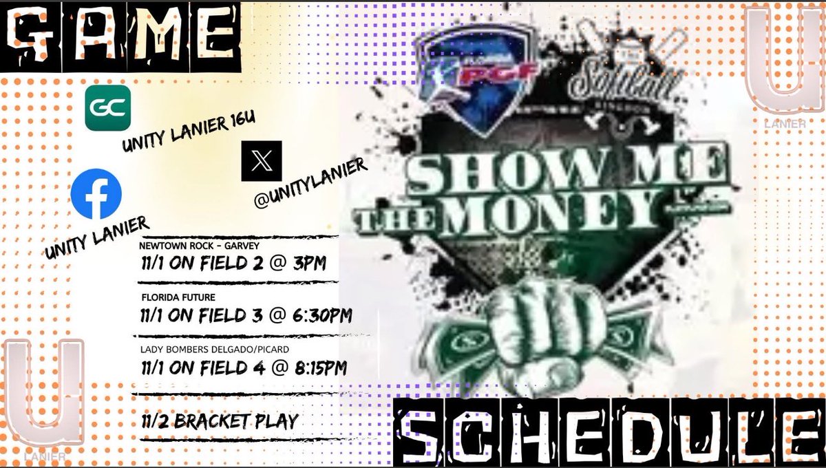 madisiders18's tweet image. Here’s our schedule for the Show Me the Money tournament this weekend. Come check us out! @UnityLanier @FAUSoftball @UKsoftball @StetsonSoftball @BrookeOHair3 @FloridaTechSB @CoachFrankReed @CoachPetikS
