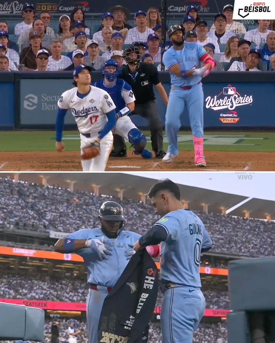 El Vladdy le dio la vuelta al juego con cuadrangular de dos carreras ante Ohtani 😤🔥.