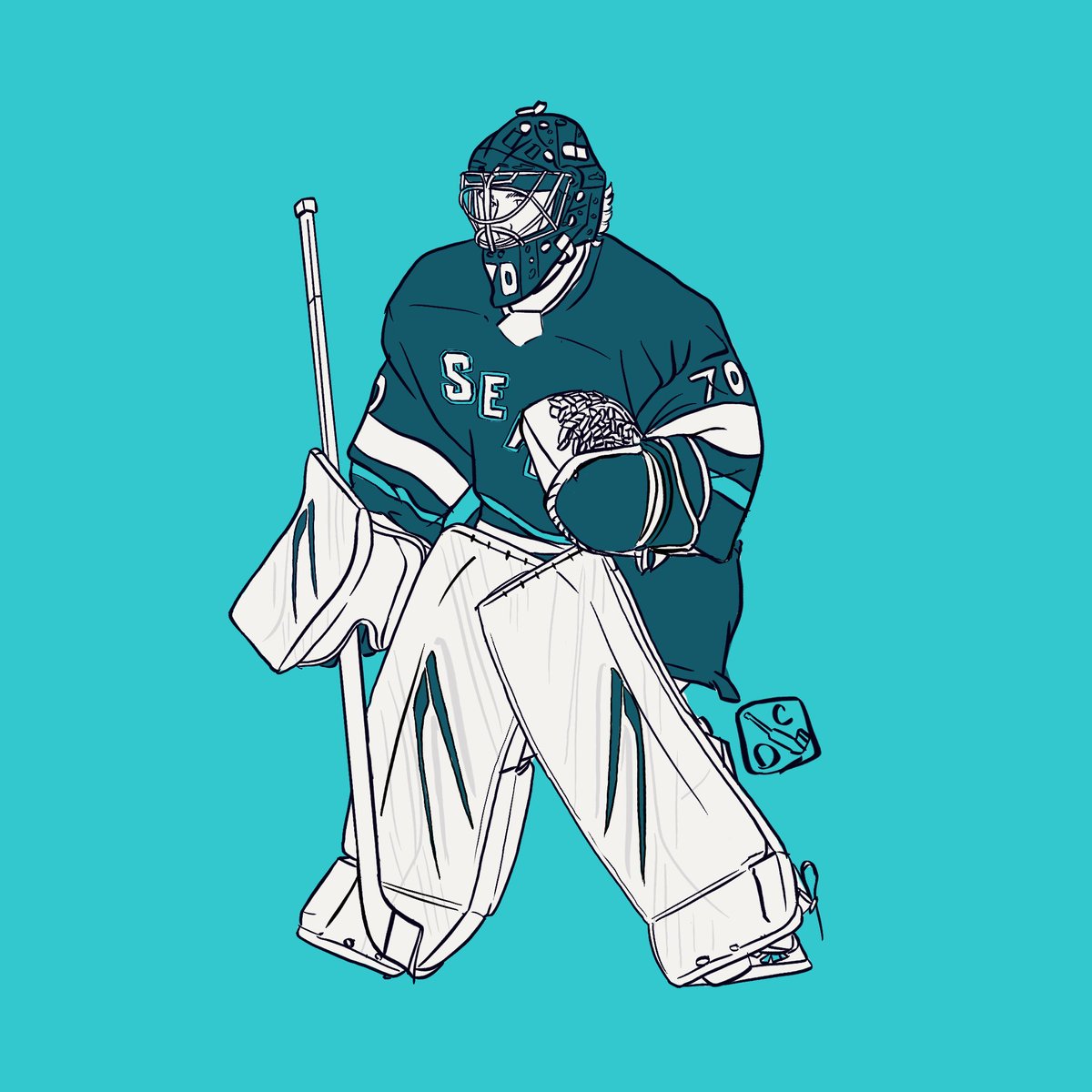 Tons of gratitude for <a href="/arsonandhockey/">cor 🏳️‍🌈</a> who always hits it out of the park creating my pfp every hockey season 🥹💚💪
<a href="/PWHL__Seattle/">Seattle Torrent</a> 
#NewProfilePic