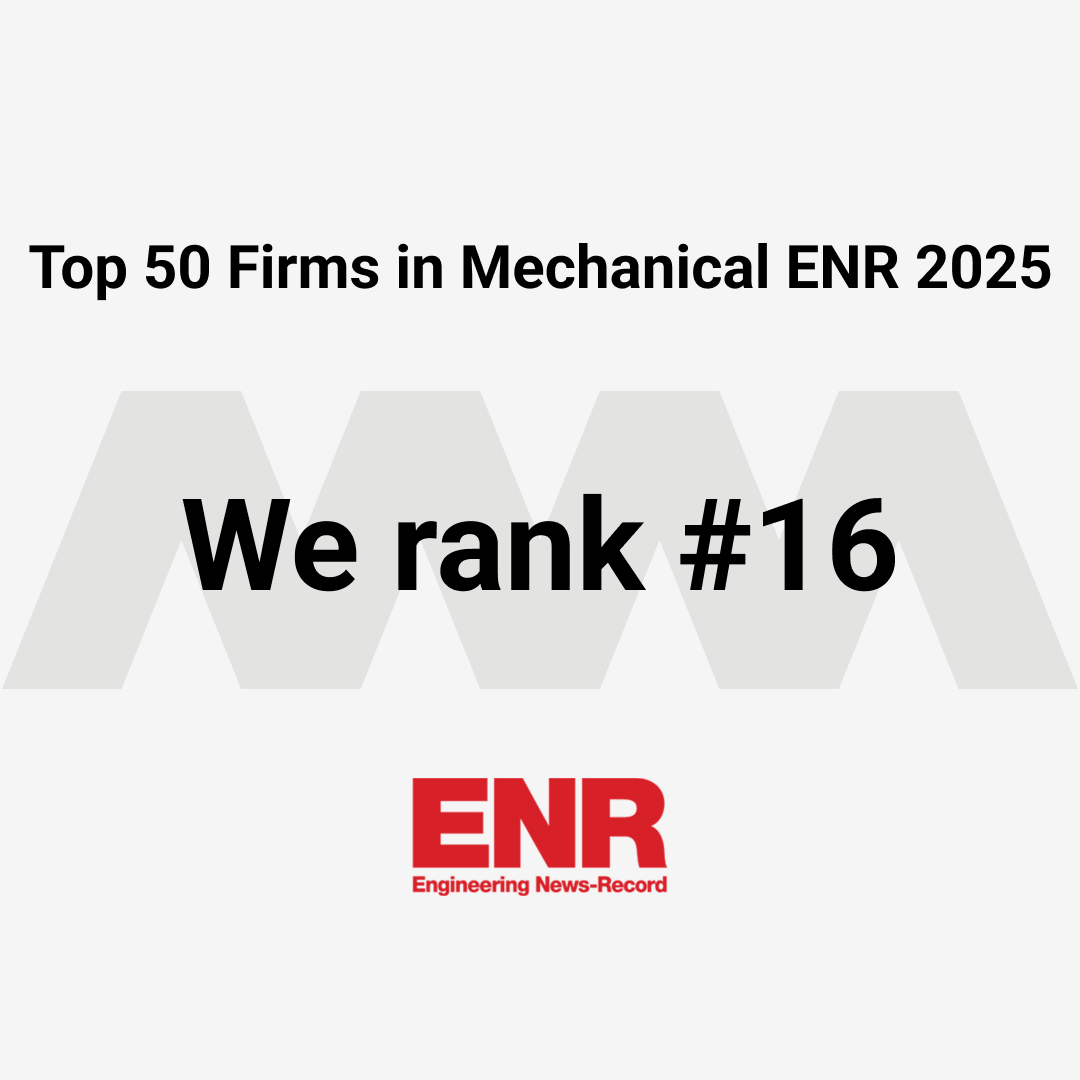 MacDonald-Miller is proud to be ranked #16 nationwide on Engineering News-Record's Top 50 Mechanical Firms list for 2025! bit.ly/4oeIqY8