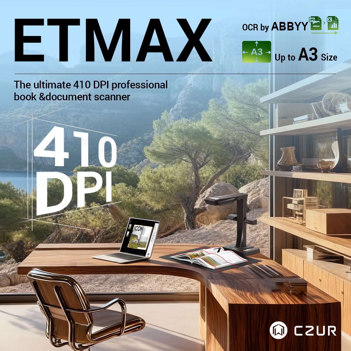 CZUROfficial's tweet image. Unlock every detail with the CZUR ET Max

The CZUR ET Max delivers 410 DPI clarity and supports A3-size scanning — every document comes to life — crisp, clear, and ready for your digital workspace.💡
#CZUR #BookScanner #SmartOffice #A3Scanner #DigitalWorkplace #DocumentScanning