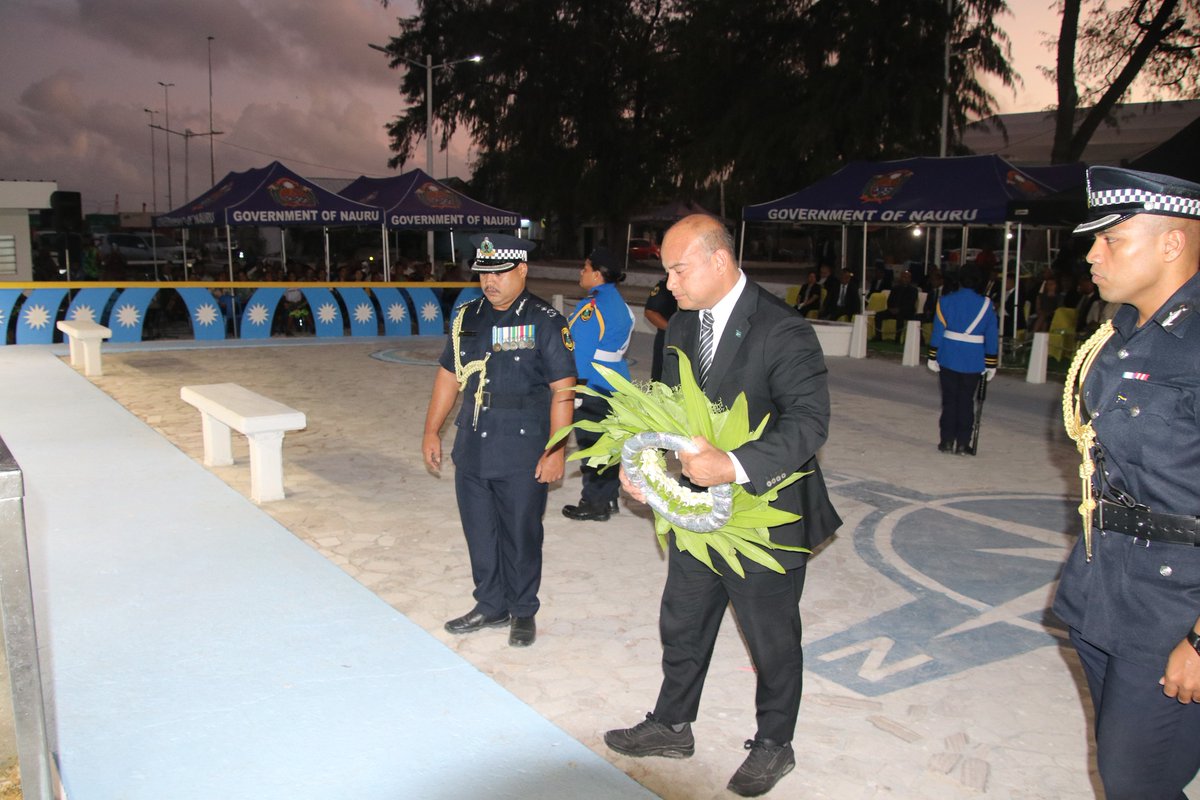 Republic_Naoero's tweet photo. A dawn memorial service was held yesterday at the World War II Memorial to commemorate 93rd anniversary of Angam Day, &amp; 80th anniversary of return of Nauruans who were exiled to Chuuk. President Adeang reflected the occasion isn't just about remembrance, “it's about who we are.” https://t.co/tkQrvYFAys