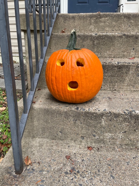 When it comes to pumpkin carving, I prefer simplicity (because I'm not good at it)