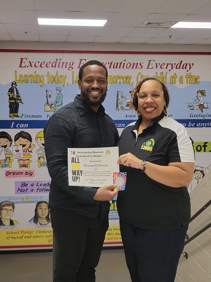Shouting out teacher excellence. Teacher leadership, learning targets and success criteria posted and in action. Thank you Mr. Trammel Brown for your service to Live Oak students and your teammates. <a href="/LIVEOAKELEM/">LIVE OAK ELEMENTARY</a>
