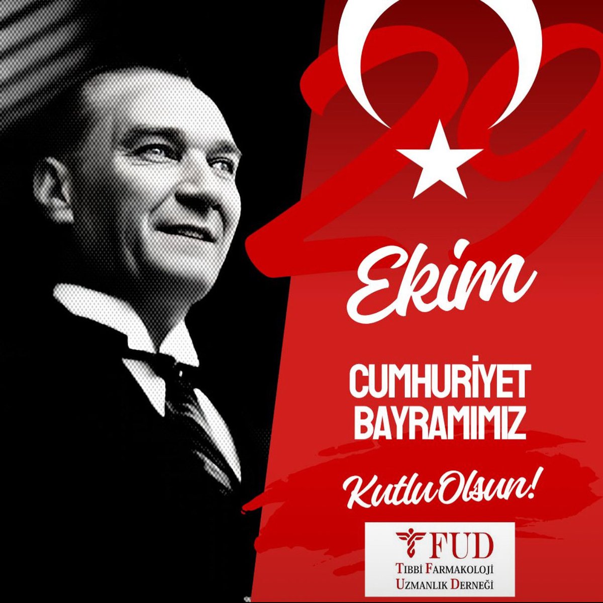 tfud2019's tweet photo. Gazi Mustafa Kemal Atatürk’ü ve Cumhuriyet'imizin tüm kurucularını minnetle anıyoruz.
Cumhuriyetimizin 102. yılı kutlu olsun.

Tıbbi Farmakoloji Uzmanlık Derneği https://t.co/bt7oSLDqd7