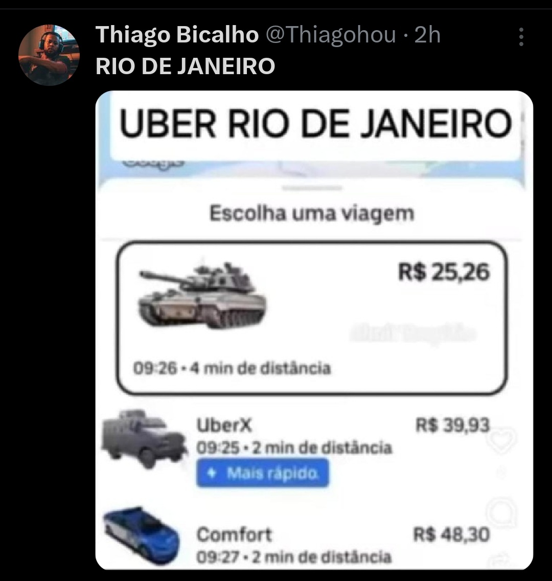 therealbuni's tweet image. Los que se tomaron bien la guerra narco en río de Janeiro son los brasileros jsjs