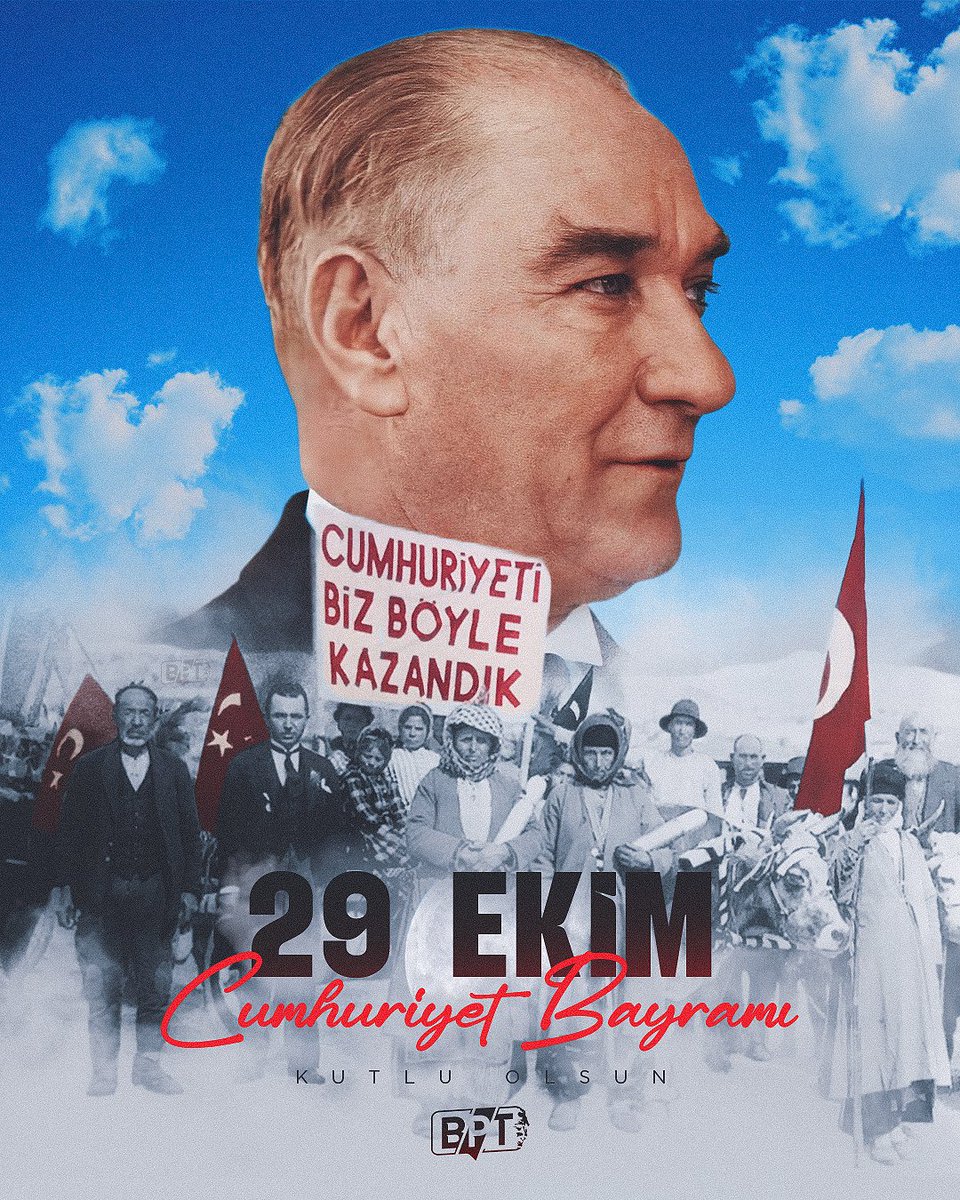 Mustafa Kemal Atatürk'ün "En büyük eserim" dediği Türkiye Cumhuriyeti 102 yaşında.

29 Ekim Cumhuriyet Bayramımız kutlu olsun. 🇹🇷