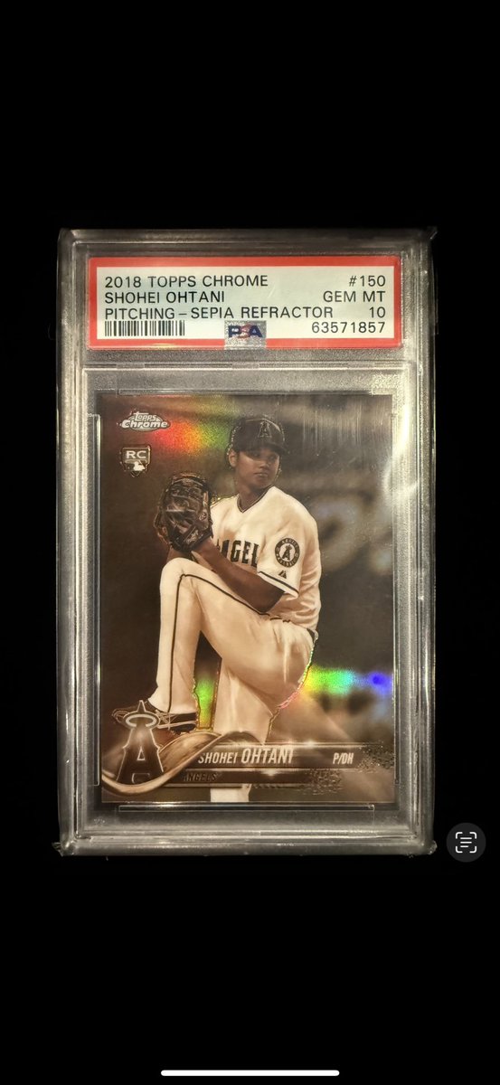 In honor of that crazy game last night. What this guy is doing is unreal. But this is Shohei’s 2018 topps chrome sepia refractor RC! Psa 10! Definitely keeping this in the PC probably forever!
