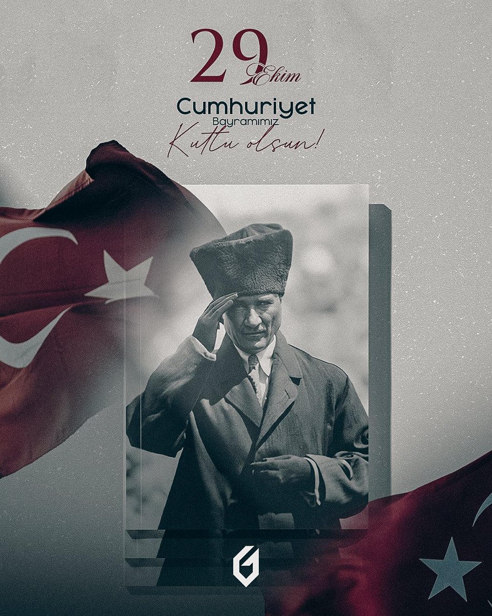Cumhuriyetimizin 102. yılı kutlu olsun! 🇹🇷

Bir ulusun küllerinden yeniden doğduğu, iradesini özgürce ortaya koyduğu günün adı 29 Ekim!

Gazi Mustafa Kemal Atatürk’ün yolunda, aynı kararlılıkla, aynı gururla daima ileri! NE MUTLU TÜRK'ÜM DİYENE! 🇹🇷