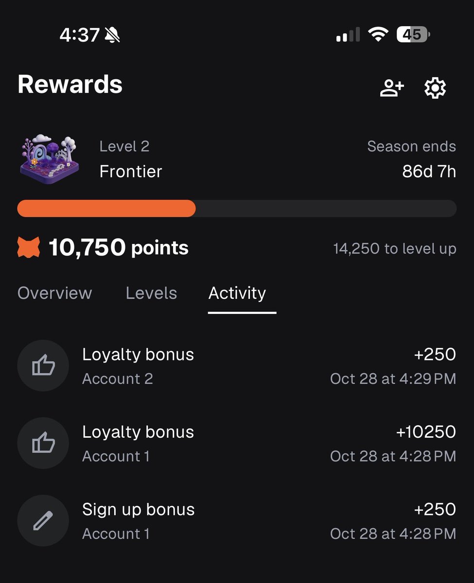 0xAndreG's tweet photo. I’m not sure the way to go for this product 

Probably farming points while using the product is the right way 

Anyway, use code S1ZZXJ to get bonuses 

S1ZZXJ https://t.co/khKgkf0vnj