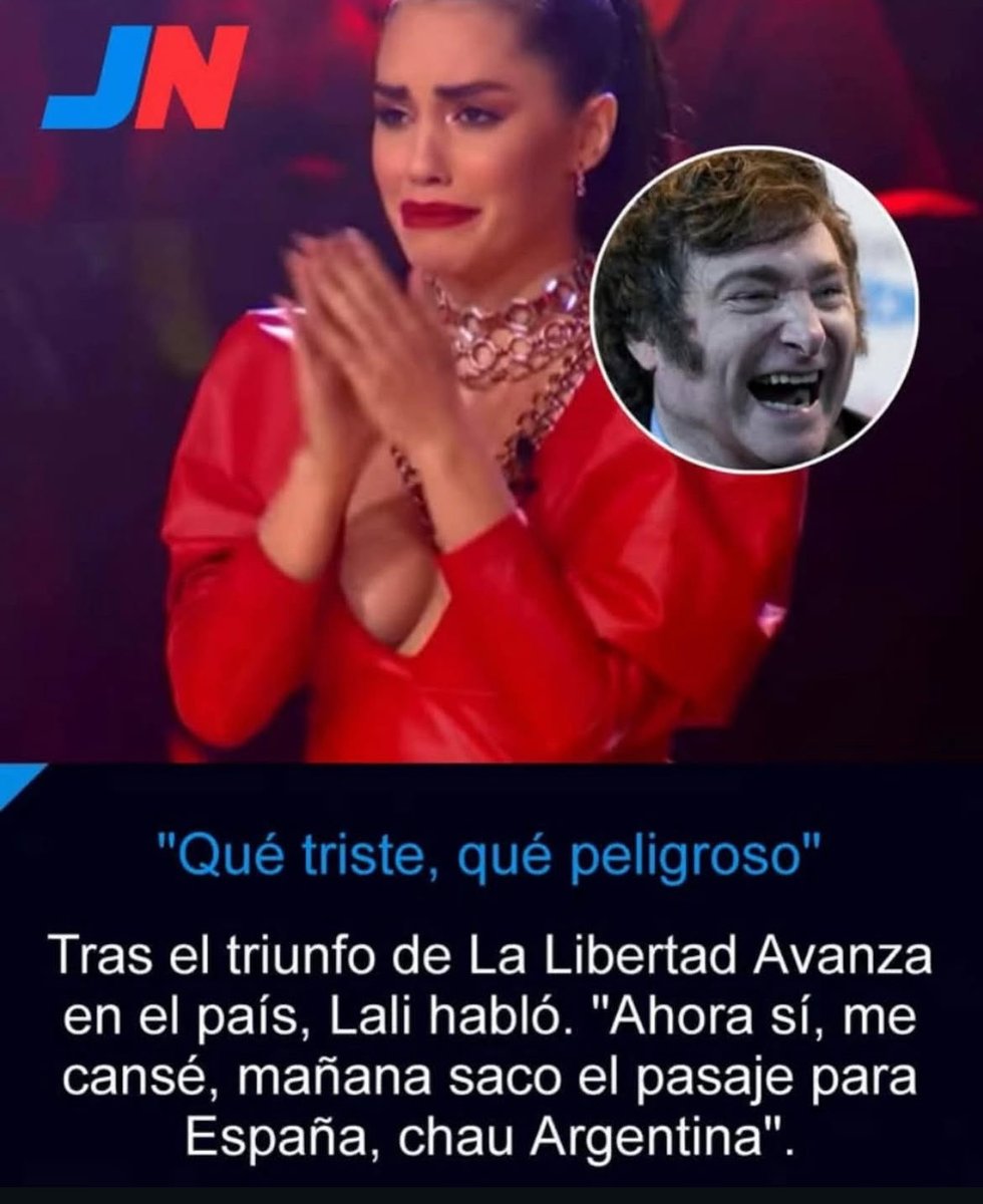 Like al QUERES que Lali se vaya del país.