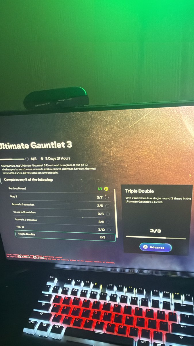 EdwinCattel's tweet photo. @FIFA22_INFO @EAHelp gauntlet bugged. Only played 3 games, how can it say 2/3 on this https://t.co/kf7drrFOAn