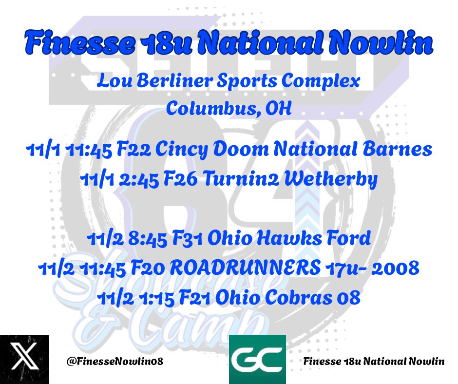 Another great opportunity to compete and get better against tough competition!! We still have some extremely talented players uncommitted. Stop by and watch. 💙🖤 #BABS
<a href="/Coach_Castle/">Jenn Castle</a> <a href="/skylerdavis_/">Skyler Davis</a> <a href="/ettasoftball/">Marietta Softball</a>