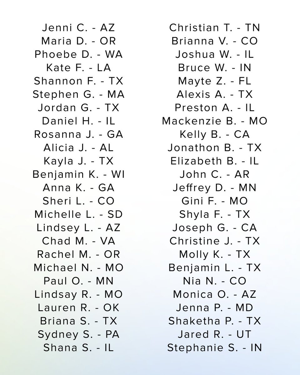 🎉 Drum Roll Please …. here are the Next 50 Winners of the NATA Membership Giveaway! 🎉

We’re excited to announce the next group of 50 athletic trainers receiving a fully paid 2026 NATA Membership, courtesy of Perry Weather in partnership with the National Athletic Trainers’