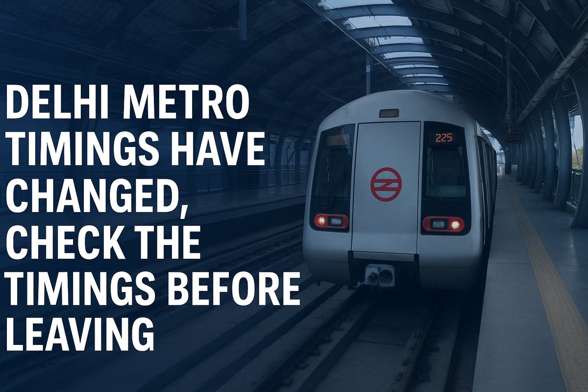 BansalHousing's tweet photo. Delhi Metro timings have changed!

Before you head out, check the updated schedule to avoid delays. 

Stay informed, travel smart.

Read Full Story👉 https://t.co/N7HECYLxmo

#bansalhousing #DelhiMetro #DMRC #DelhiNews #PublicTransport #CommuterUpdate #UrbanMobility https://t.co/imPa6kRV9R