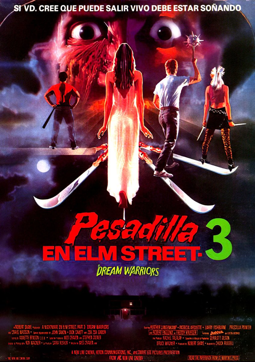 Para rematar el día, me pongo Pesadilla en Elm Street 3: Los guerreros del sueño. La buena de verdad, solo comparable con la original. Aunque es la que está en mi pole particular.