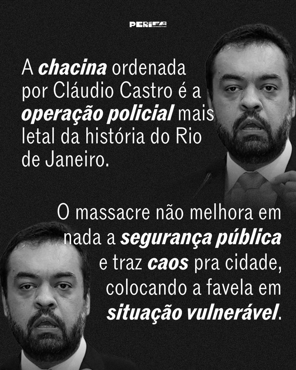 Outra vez, o alvo é a favela. O Rio de Janeiro registrou a operação policial mais letal da história, deixando 60 mortos nos complexos da Penha e do Alemão

Quantas vidas mais precisam ser perdidas pra que o Estado entenda que segurança pública não se constrói com sangue favelado?