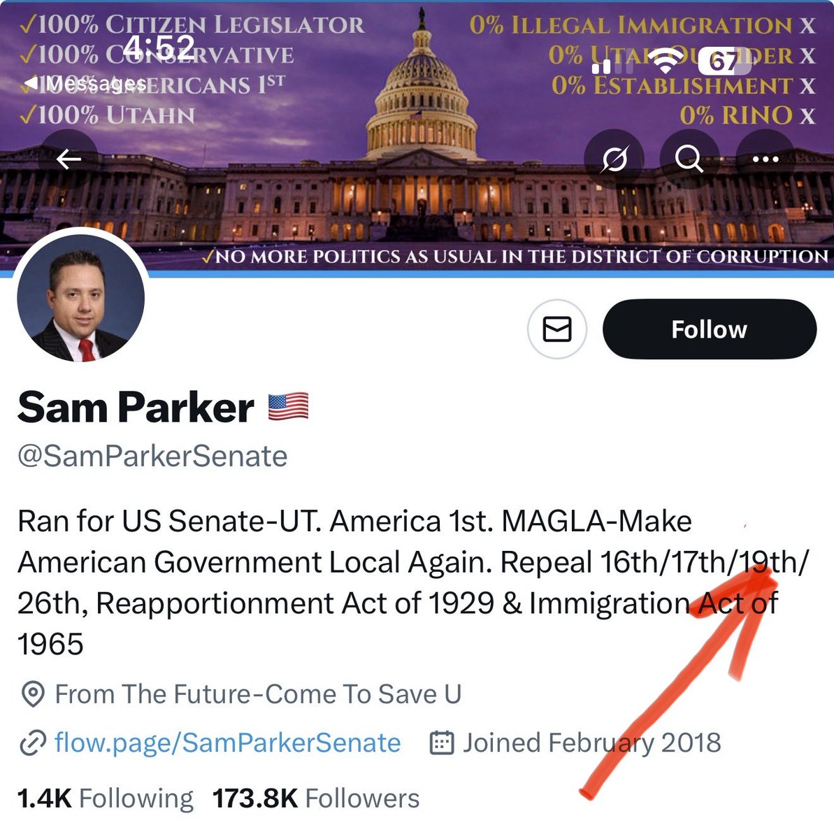 <a href="/intheMatrixxx/">intheMatrixxx</a> <a href="/BasedSamParker/">Sam Parker 🇺🇸🧯</a> <a href="/AlexisWilkins/">Alexis Wilkins</a> Notice the common thread with this guy and lil Kyle Seraphin? Repeal a woman’s right to vote…among other regressive positions.