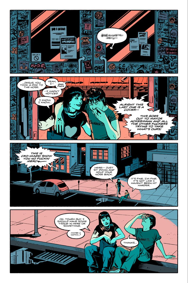 SamRomesburg's tweet image. Haven’t posted really on here in a while. Gonna try to be better about it. Here’s something I’m working on with @sam_r_freeman and @vomit_party 

FFO Love and Rockets, What’s the Furthest Place From Here?, Dead Dogs Bite