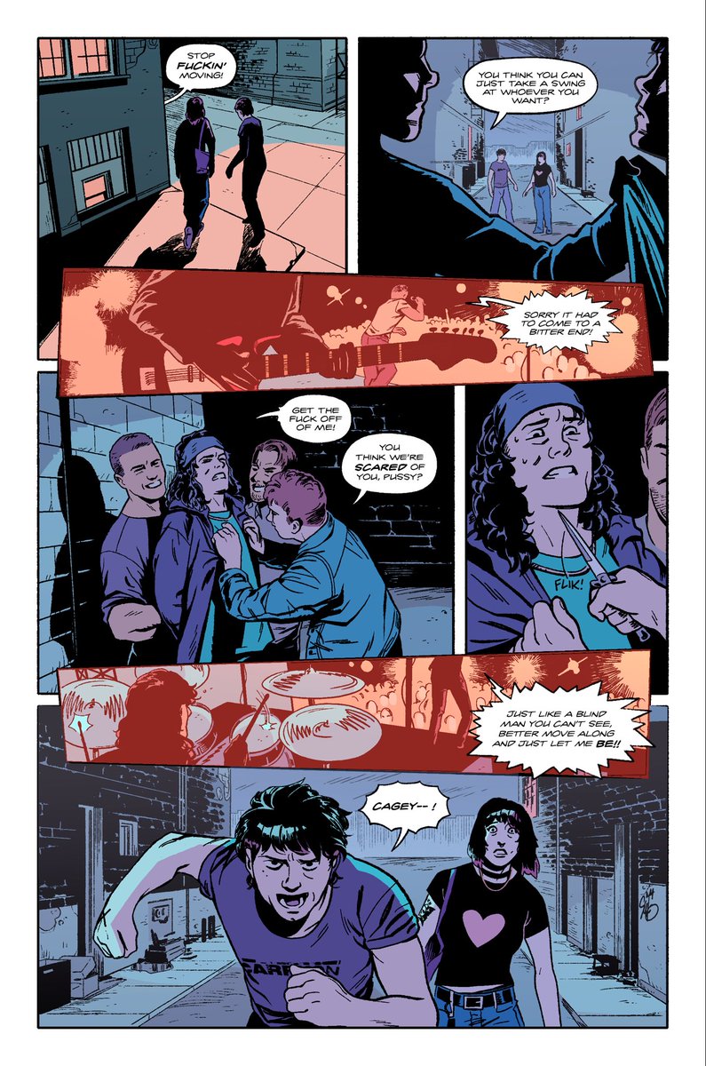 SamRomesburg's tweet image. Haven’t posted really on here in a while. Gonna try to be better about it. Here’s something I’m working on with @sam_r_freeman and @vomit_party 

FFO Love and Rockets, What’s the Furthest Place From Here?, Dead Dogs Bite