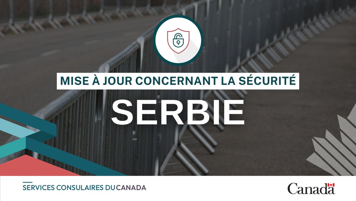 #Serbie : Le 1er novembre, de grands rassemblements sont prévus à #NoviSad et dans d'autres villes. Évitez les grands rassemblements et suivez les directives des autorités locales. Plus d’infos : voyage.gc.ca/destinations/s…