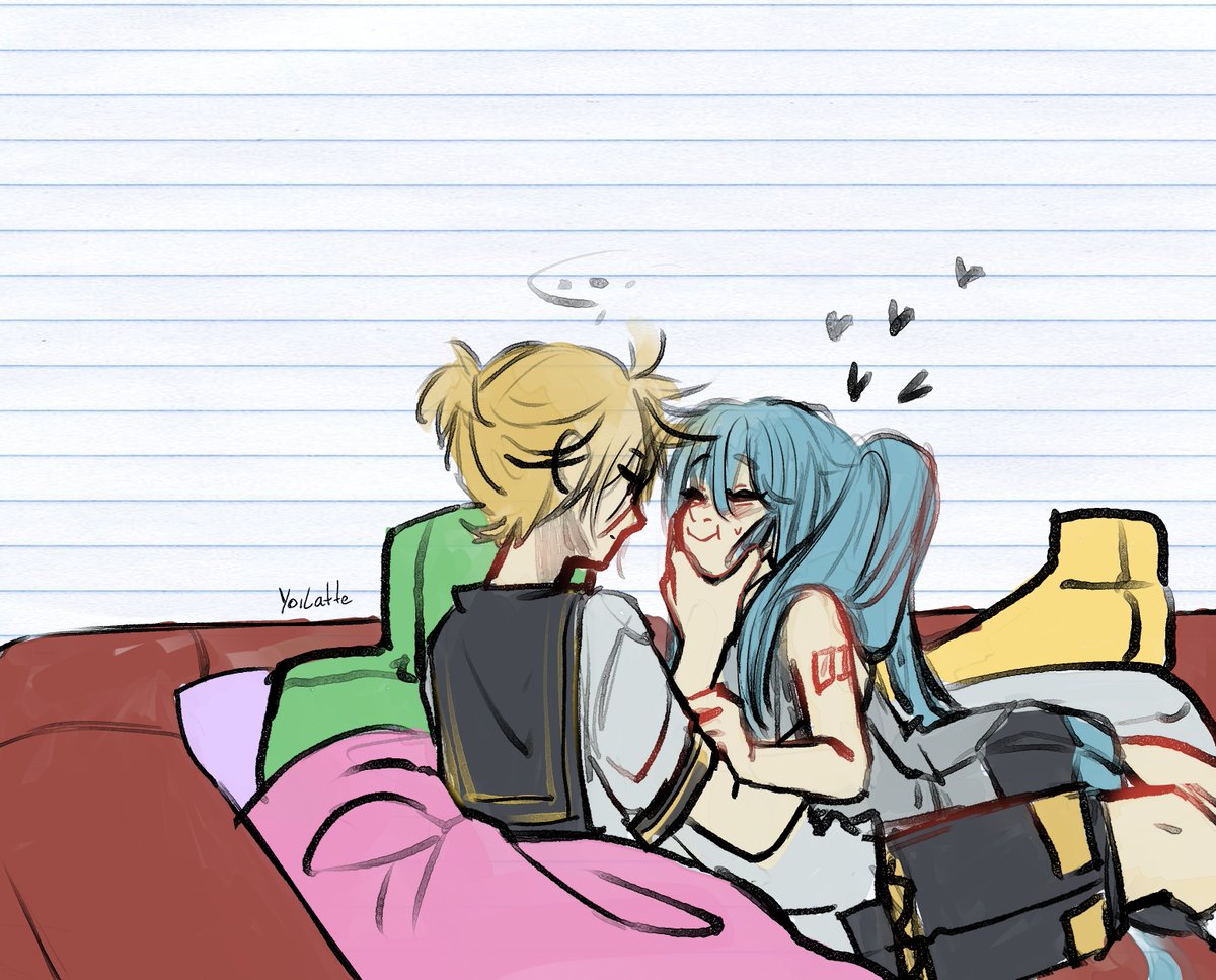 Algunos dibujitos que he hecho de mi OTP jaja

#レンミク #LenMiku