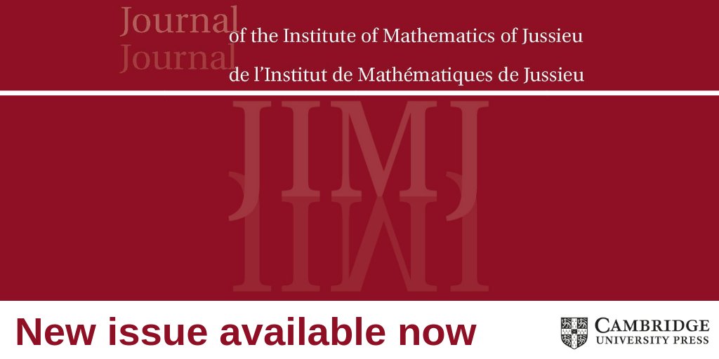 New Issue of Journal of the Institute of Mathematics of Jussieu now available
📚 cup.org/3X2KW7z