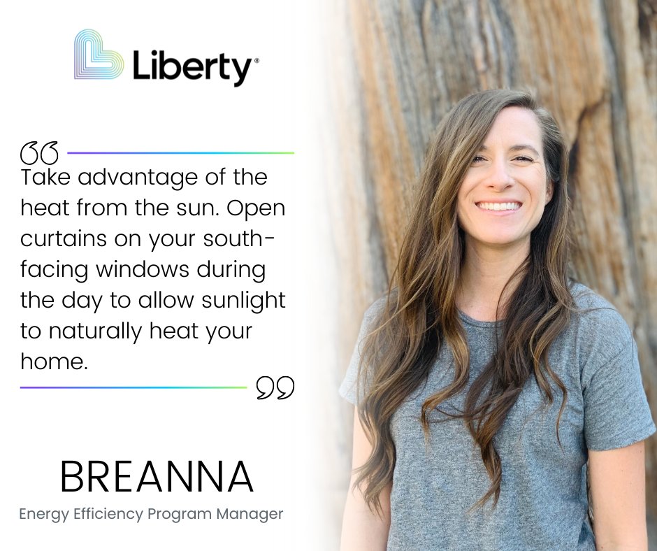Energy conservation advice from Breanna, our energy efficiency program manager! #TipTuesday
Learn more about our energy efficiency programs: california.libertyutilities.com/south-lake-tah…