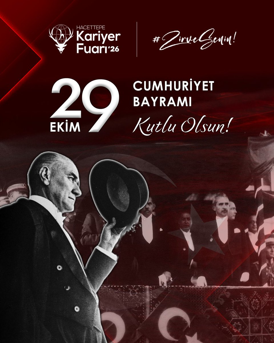 Benim naçiz vücudum bir gün elbet toprak olacaktır. Fakat Türkiye Cumhuriyeti ilelebet payidar kalacaktır.” 

Mustafa Kemal Atatürk.

Cumhuriyetimizin 102. yılında özgürlüğümüzü, eşitliğimizi ve bağımsızlığımızı gururla kutluyoruz. 🇹🇷✨ 

#CumhuriyetBayramı #29Ekim